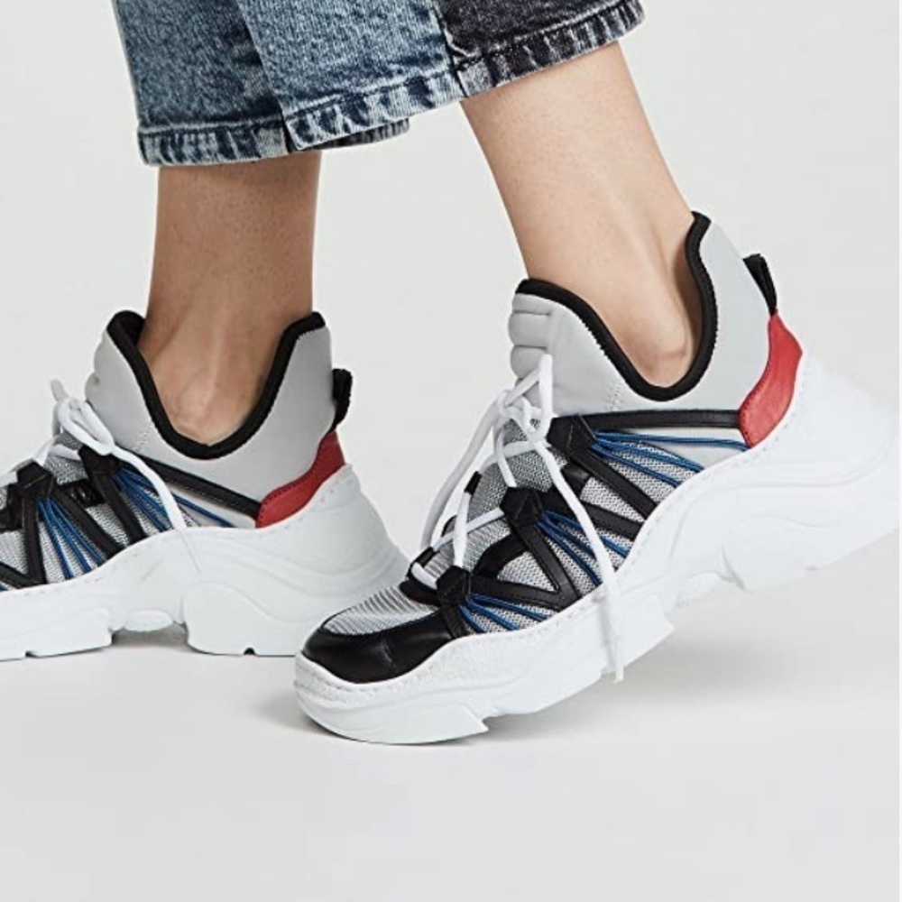 Schutz Anick S.95-18 Lace Up Sneakers White 6B